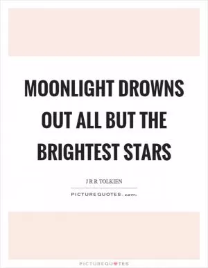 Moonlight drowns out all but the brightest stars Picture Quote #1