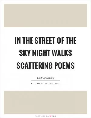 In the street of the sky night walks scattering poems Picture Quote #1