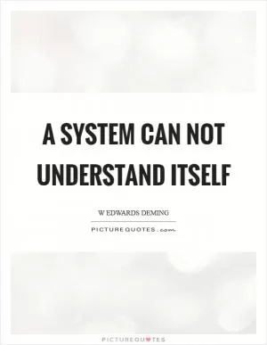 A system can not understand itself Picture Quote #1