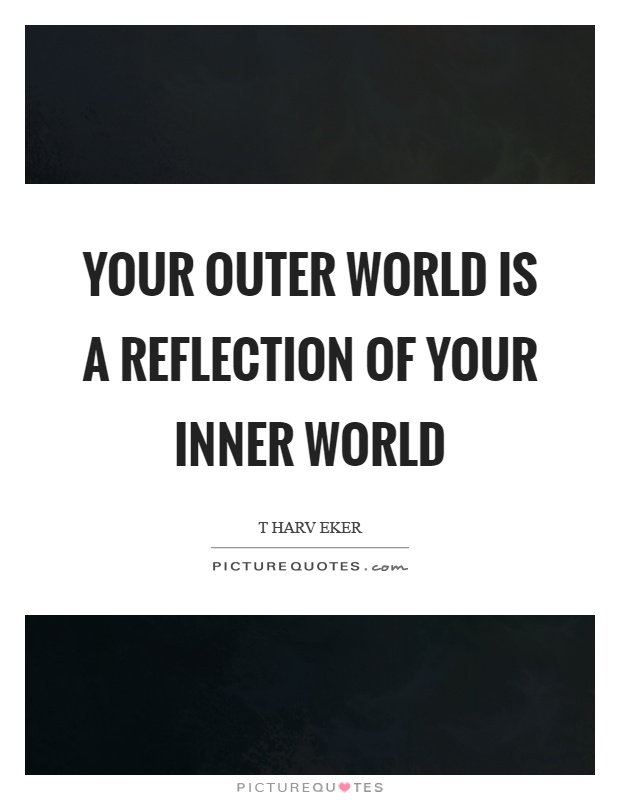 Your outer world is a reflection of your inner world Picture Quote #1