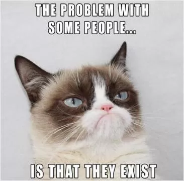The problem with some people is that they exist Picture Quote #1