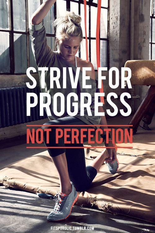 Strive for progress, not perfection Picture Quote #2