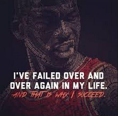 I've failed over and over and over again in my life and that is why I succeed Picture Quote #1