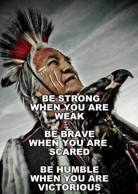 Be strong when you are weak. Be brave when you are scared. Be humble when you are victorious. Be badass everyday Picture Quote #2