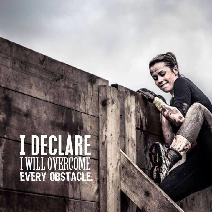 I declare I will overcome any obstacle Picture Quote #1