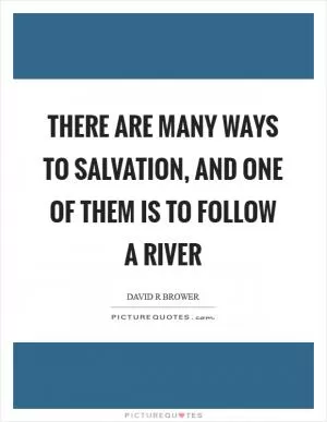 There are many ways to salvation, and one of them is to follow a river Picture Quote #1