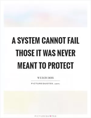 A system cannot fail those it was never meant to protect Picture Quote #1