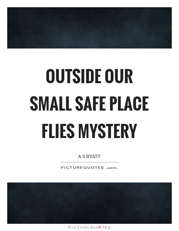 Outside our small safe place flies mystery Picture Quote #1