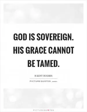 God is sovereign. His grace cannot be tamed Picture Quote #1
