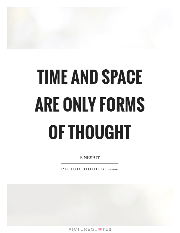 Time and space are only forms of thought Picture Quote #1