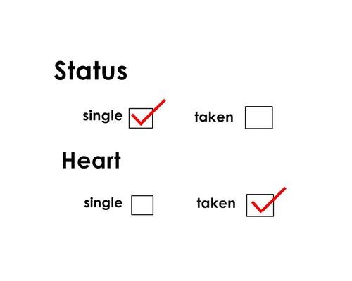 Status single. Heart taken Picture Quote #1