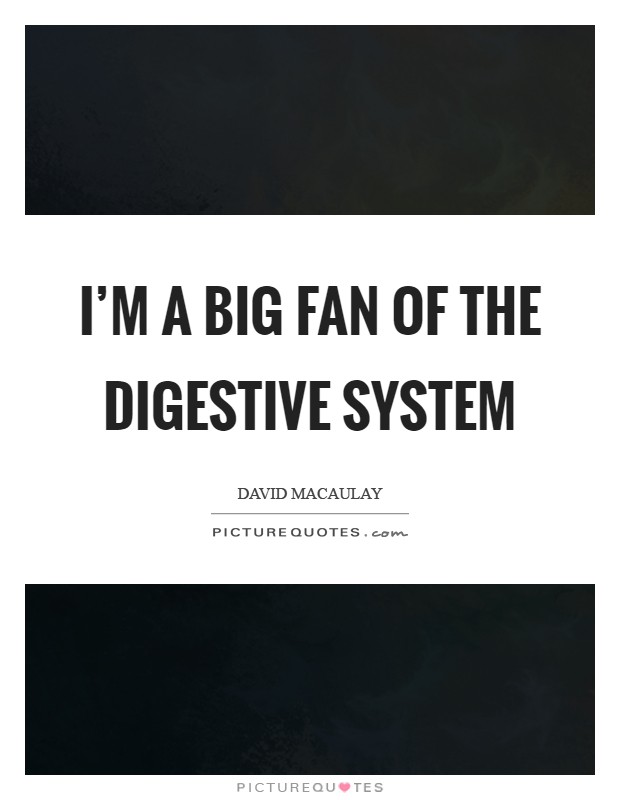 I'm a big fan of the digestive system Picture Quote #1