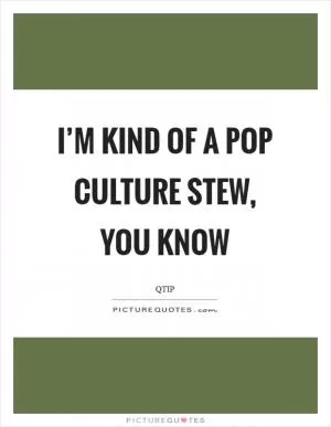 I’m kind of a pop culture stew, you know Picture Quote #1