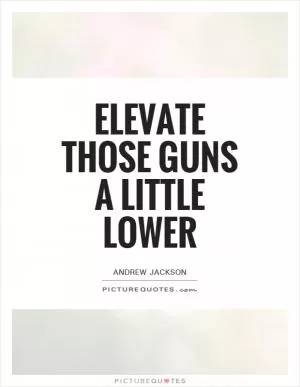 Elevate those guns a little lower Picture Quote #1