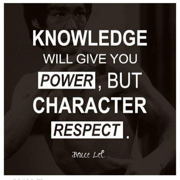 Knowledge will give you power, but character respect | Picture Quotes