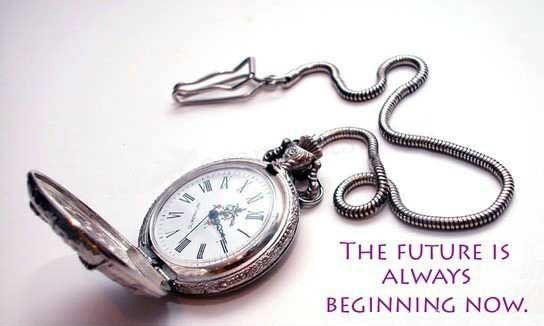 The future is always beginning now Picture Quote #1