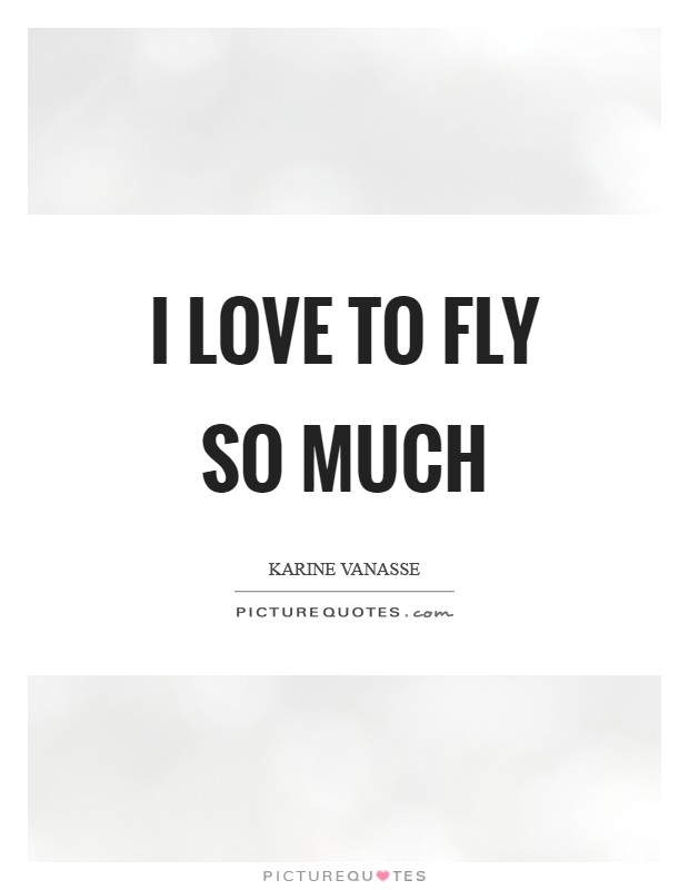 I love to fly so much Picture Quote #1