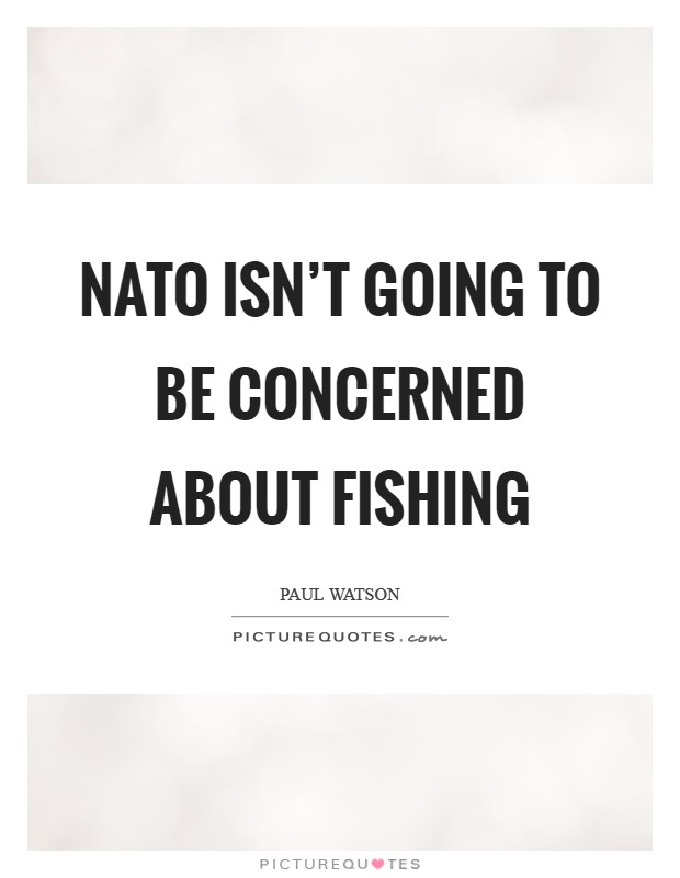 NATO isn't going to be concerned about fishing Picture Quote #1