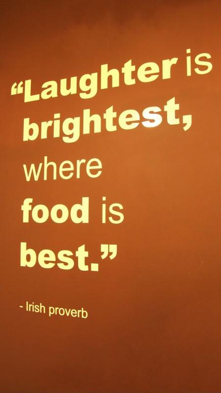 Laughter is brightest where food is best Picture Quote #1