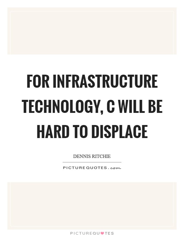 For infrastructure technology, C will be hard to displace Picture Quote #1