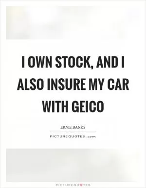 I own stock, and I also insure my car with Geico Picture Quote #1