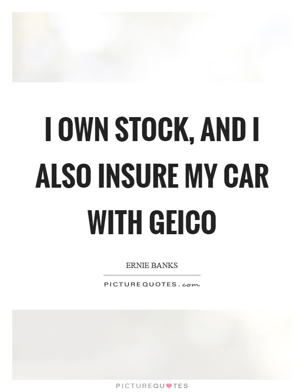 I own stock, and I also insure my car with Geico Picture Quote #1