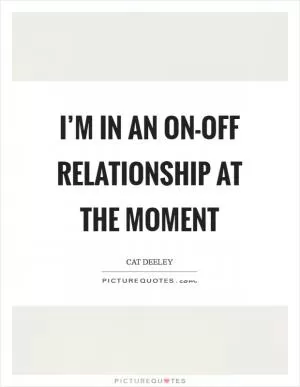 I’m in an on-off relationship at the moment Picture Quote #1