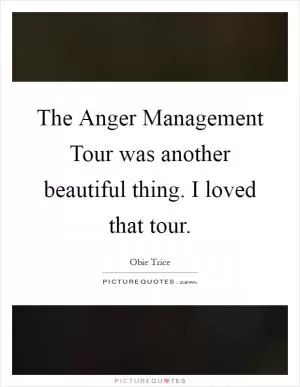 The Anger Management Tour was another beautiful thing. I loved that tour Picture Quote #1