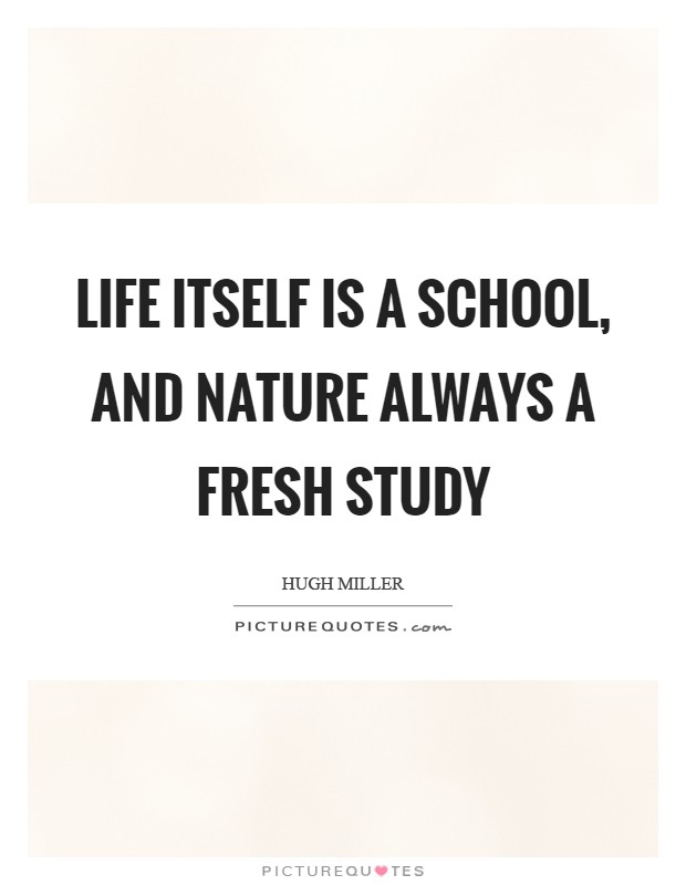 Life itself is a school, and Nature always a fresh study Picture Quote #1