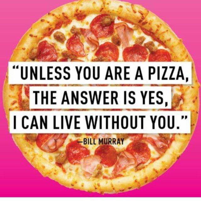 Unless you are a pizza, the answer is yes, I can live without you Picture Quote #1