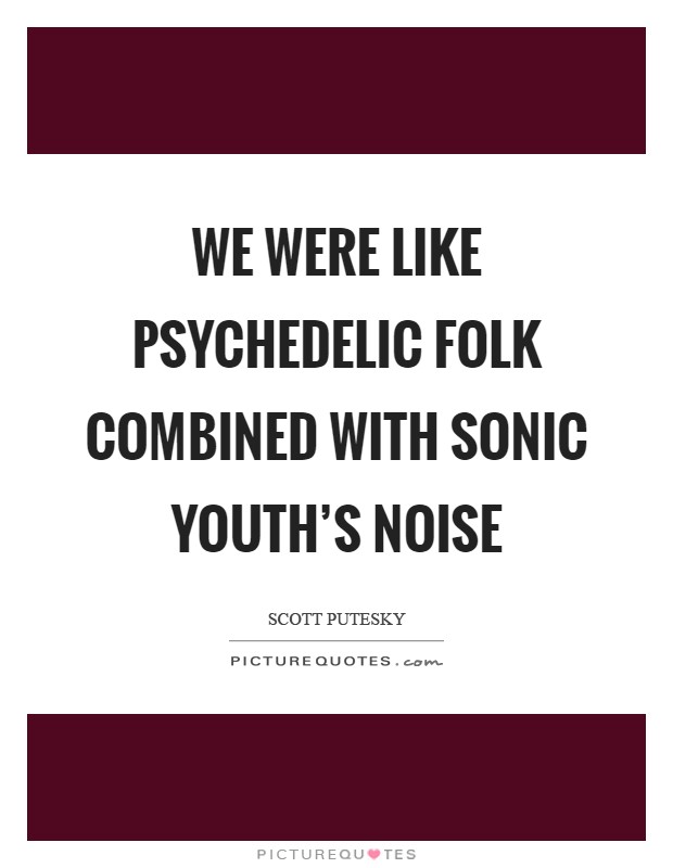 We were like psychedelic folk combined with Sonic Youth's noise Picture Quote #1