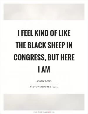 I feel kind of like the black sheep in Congress, but here I am Picture Quote #1