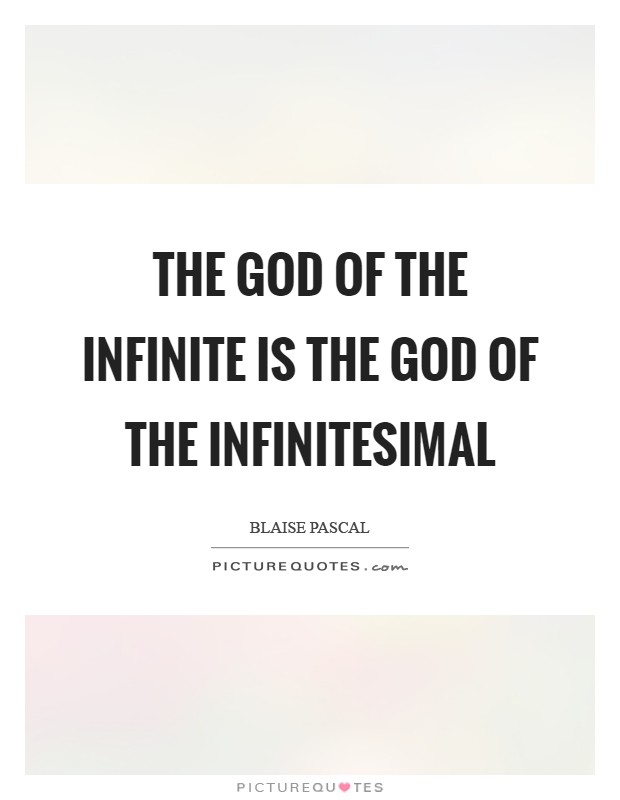 The God of the infinite is the God of the infinitesimal Picture Quote #1