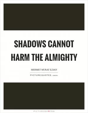 Shadows cannot harm the almighty Picture Quote #1