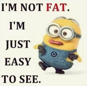 I'm not fat. I'm just easy to see Picture Quote #1