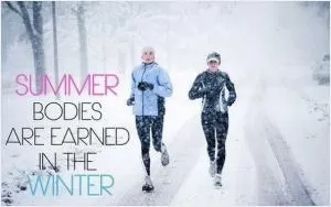 Summer bodies are earned in the winter Picture Quote #1