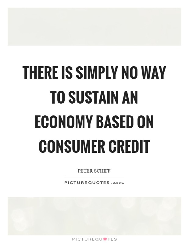 There is simply no way to sustain an economy based on consumer credit Picture Quote #1