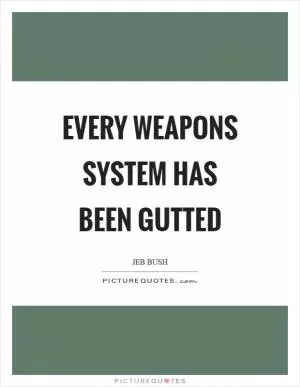 Every weapons system has been gutted Picture Quote #1
