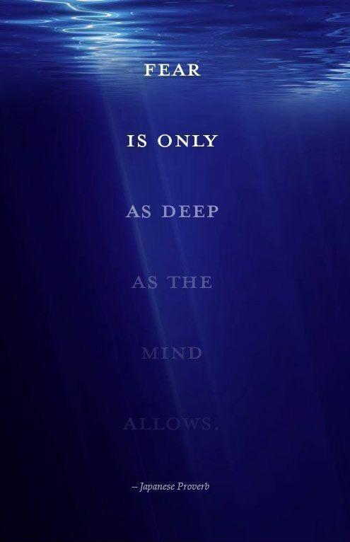 Fear is only as deep as the mind allows Picture Quote #1