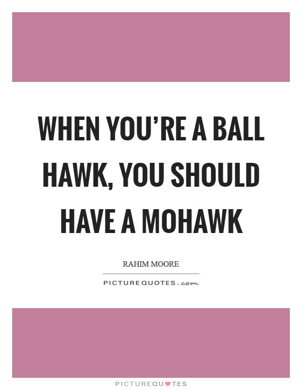 When you're a ball hawk, you should have a mohawk Picture Quote #1