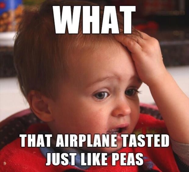 What! That airplane tasted just like peas Picture Quote #1