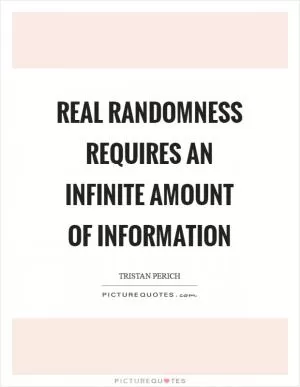 Real randomness requires an infinite amount of information Picture Quote #1
