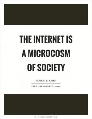 The Internet is a microcosm of society Picture Quote #1