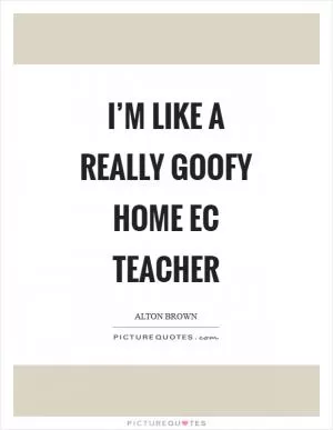 I’m like a really goofy home ec teacher Picture Quote #1
