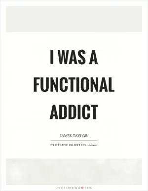 I was a functional addict Picture Quote #1