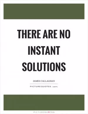 There are no instant solutions Picture Quote #1
