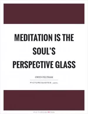 Meditation is the soul’s perspective glass Picture Quote #1