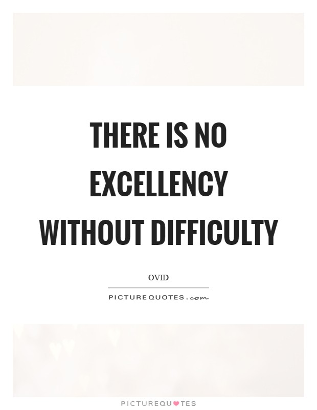 There is no excellency without difficulty Picture Quote #1