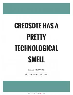 Creosote has a pretty technological smell Picture Quote #1