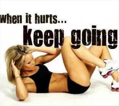 When it hurts keep going Picture Quote #1